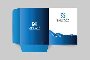 Abstract business presentation folder template
