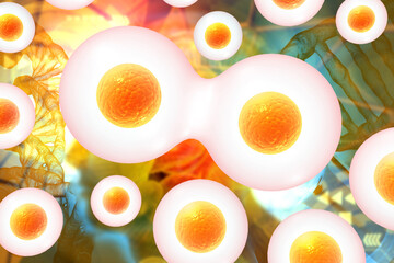 Human cells background. 3d illustration..