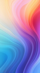 Obraz premium Smooth blend rainbow glow abstract background pattern - Generative AI