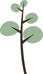 Tree Flat Icon Illustration
