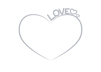 A heart of love filled with beautiful emotions. Style 1 ,Line art ,Colour  white