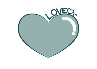 A heart of love filled with beautiful emotions. Style 1 ,Line art ,Colour  blue