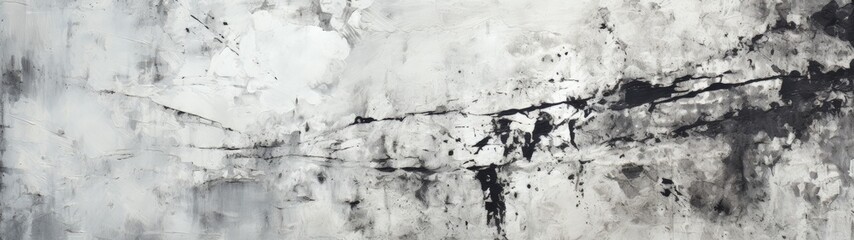 Cracked Wall: Abstract Monochromatic Painting with Aged and Weathered Look