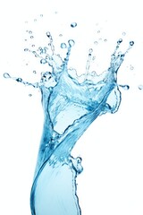 water splash isolated on white background. AI Generated