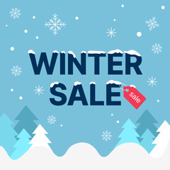 This is a winter sale event design.