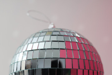 Beautiful disco ball on a white background