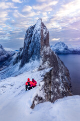 couple by the clif