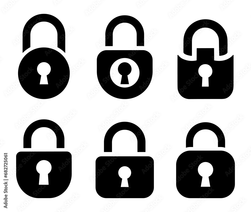 Canvas Prints lock icons set. padlock icon. safety symbol. private security icon.