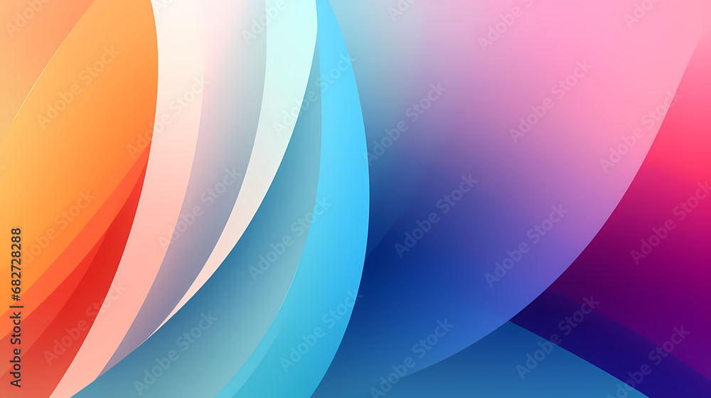 Poster digital colorful wavy gradient curve abstract graphic poster ppt background
