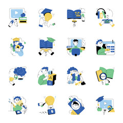 Bundle of Knowledge Hand Drawn Illustrations 

