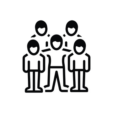 Black solid icon for kinship 