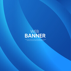 abstract blue background with lines, blue banner