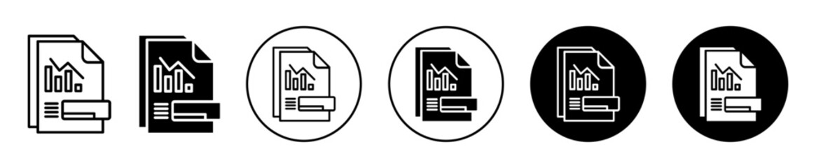 Raw data vector icon illustration set