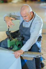 portrait of senior factory worker