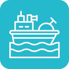 Obraz premium Army Ship Icon