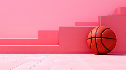 Minimalist Sports Background With a pink