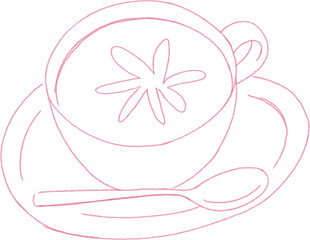 Coffee cup line art illustration