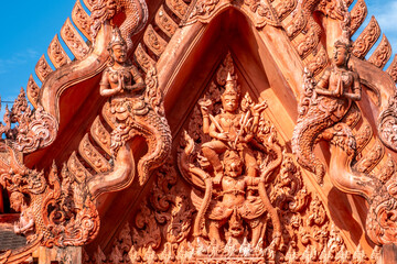 Ornate designs at the Wat Sila Ngu Buddhist temple on Ko Samui island in Thailand