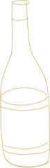 Wine bottle line art illustration