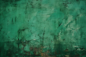 Green grunge concrete wall background