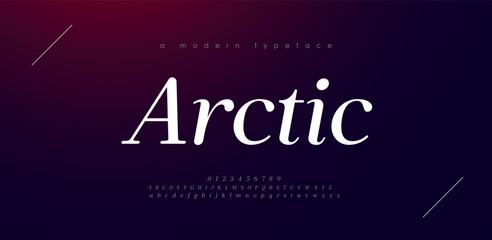 Arctic modern, futuristic modern geometric font - obrazy, fototapety, plakaty