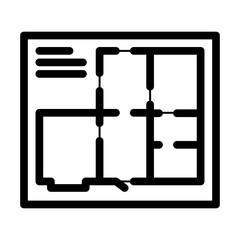 floor plans architectural drafter line icon vector. floor plans architectural drafter sign. isolated contour symbol black illustration