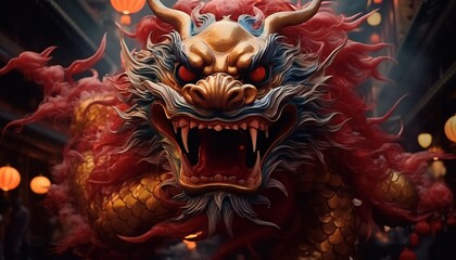 3d chinese dragon. Banner chinese dragon 2024. New Year of the Dragon 2024.