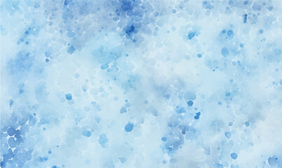 blue watercolor winter background