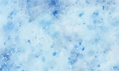 Schilderijen op glas blue watercolor winter background © Irina