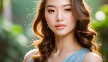 Gorgeous Female Asian Model - obrazy, fototapety, plakaty