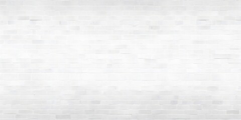 Vintage white washed brick wall texture for design. Panoramic background for text or image.
