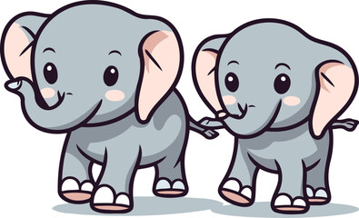 Cute baby elephant character vector illustration design cute baby elephant vector design