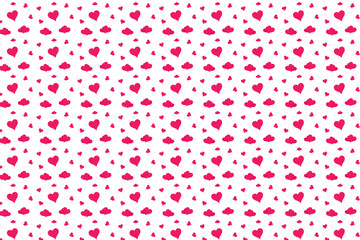 Vector pink heart new pattern design with white background