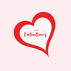 Happy valentines day Simple heart background banner design vector file