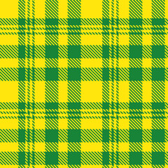 Yellow Green Tartan Plaid Pattern Seamless. Checkered fabric texture for flannel shirt, skirt, blanket
