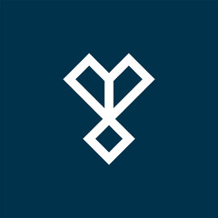 Fototapeta premium outstanding letter Y monogram logo design