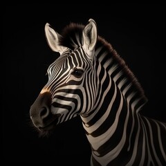 Fototapeta na wymiar Portrait of a majestic Zebra with a crown
