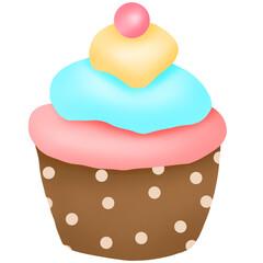 illustration of a cupcake