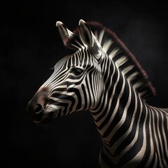Fototapeta na wymiar Portrait of a majestic Zebra with a crown