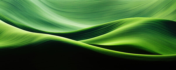 Naklejka premium Abstract green lines and hills, wallpaper background