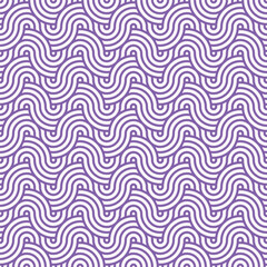 Purple seamless abstract geometric japanese circles lines and waves pattern