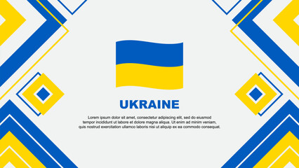 Ukraine Flag Abstract Background Design Template. Ukraine Independence Day Banner Wallpaper Vector Illustration. Ukraine Background