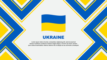 Ukraine Flag Abstract Background Design Template. Ukraine Independence Day Banner Wallpaper Vector Illustration. Ukraine Vector
