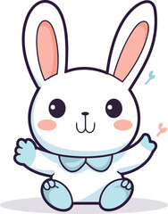 Obraz na płótnie Canvas Rabbit character design animal cute zoo life nature character concept