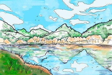 landscape with river