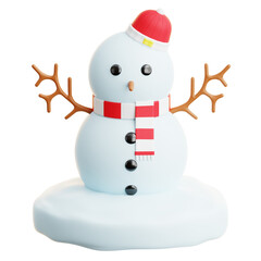 Christmas 3D Icon, Snowman