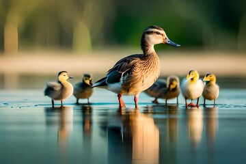 duck and ducklings - Powered by Adobe