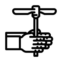 twisting toy fidget line icon vector. twisting toy fidget sign. isolated contour symbol black illustration