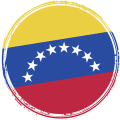 National flag of Venezuela in stamp style