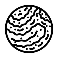 bouncy ball fidget toy line icon vector. bouncy ball fidget toy sign. isolated contour symbol black illustration